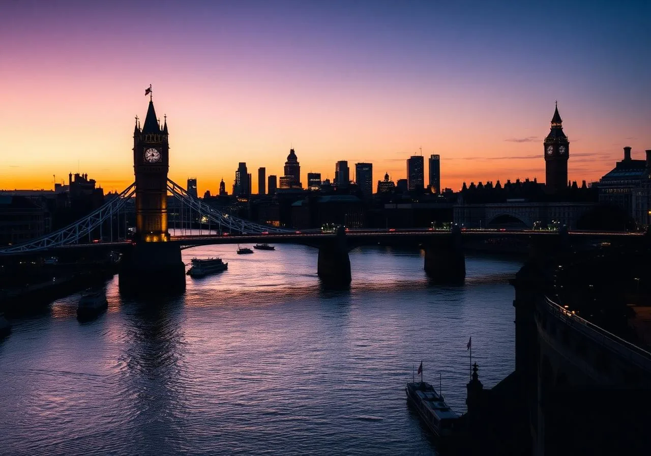 Englische Landschaft mit klassischer Architektur